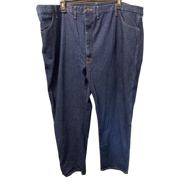 Rustler By Wrangler Mens Regular Fit Jeans 52x32 Blue Denim Cotton Made In Mexic - Picture 7 of 11